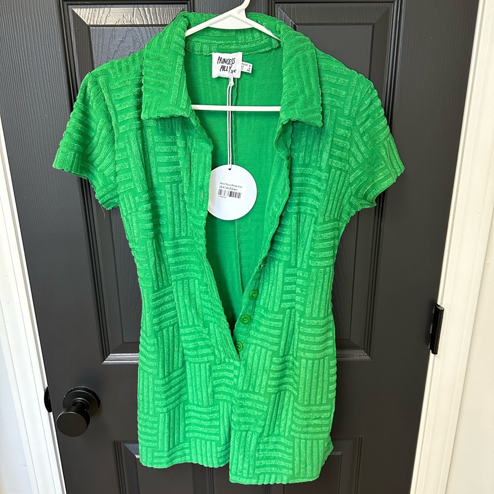 Princess Polly Fenton Romper - Size 4 - Green - New W/ Tags